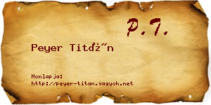 Peyer Titán névjegykártya